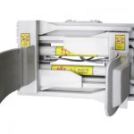 फोर्कलिफ एट्याचमेन्ट स्टील व्हाइट G 55 गैलन फोर्कलिफ्ट ड्रम क्ल्याम्प